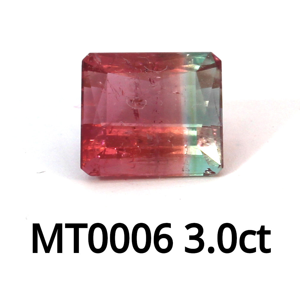 ALSAFAGEMSTONES 8 Carat Watermelon Tourmaline - Octagon Cut 16x12 Mm, Lab-Created VVS Loose Gemstone
